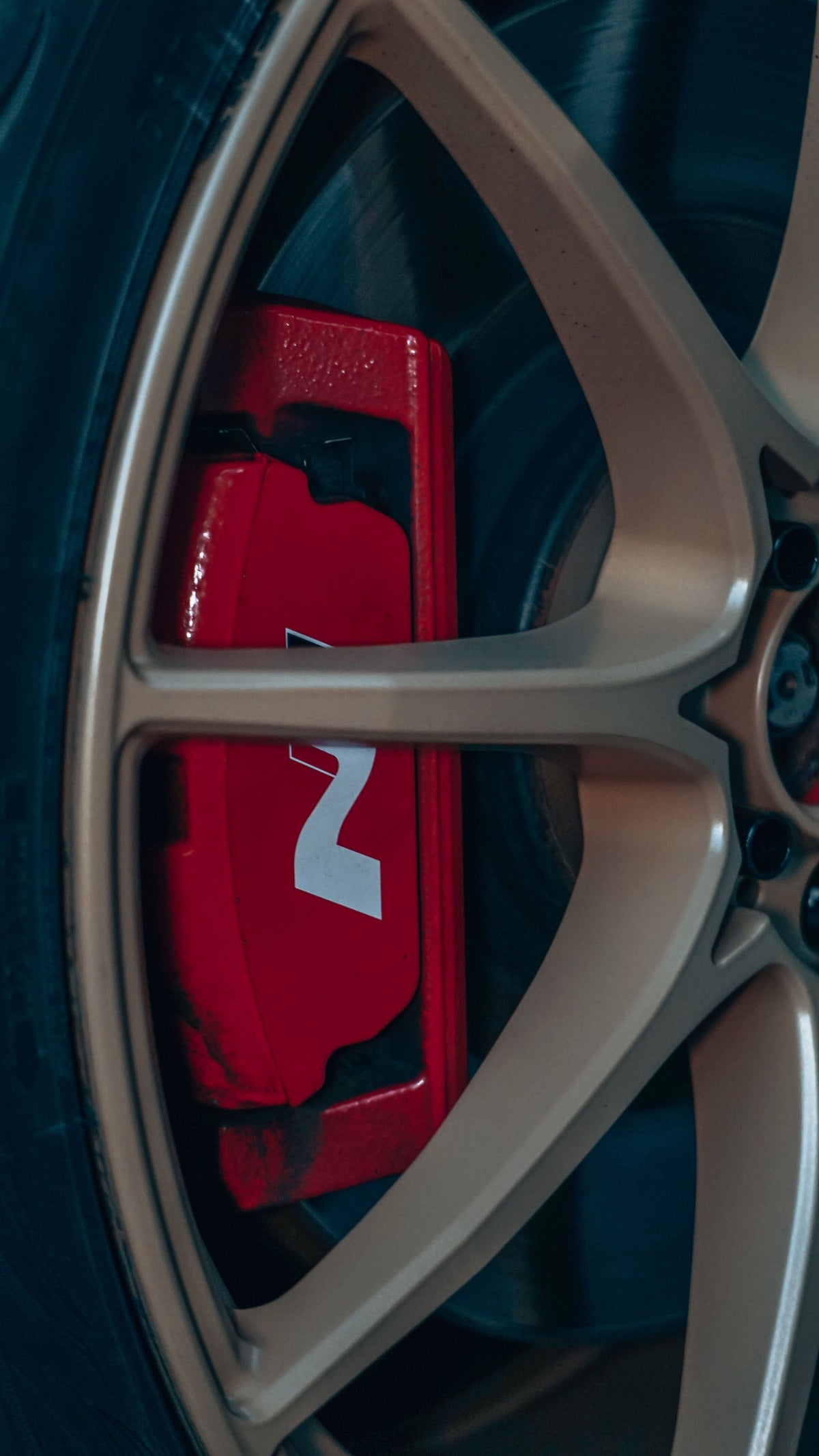 Brake caliper and disc used in a guide to brake pad wear