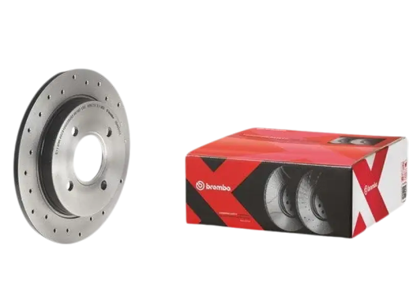 2X BRAKE DISC REAR DRILLED 253MM 08.4931.2X BREMBO 1073756 1197572 SINGLE DISC - Vehicle Parts & Accessories:Car Parts