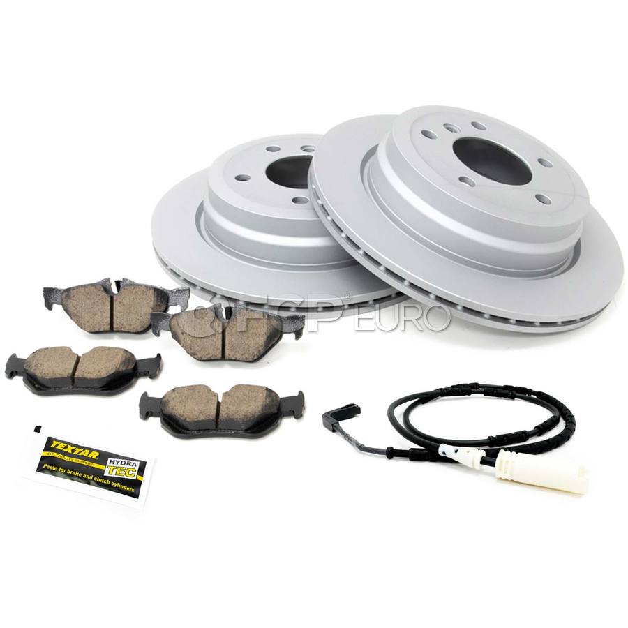 BMW 320d E90 rear disks and pads with wear sensor and handbrake  brake shoes