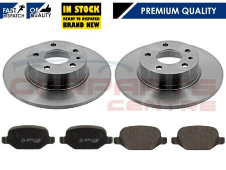 Rear axle solid brake discs and pads set for Alfa Romeo 147 1.9 Jtd 2001-2009
