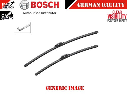 Black Bosch Aerotwin A957s windshield wipers for front of vehicle, 650mm and 550mm sizes