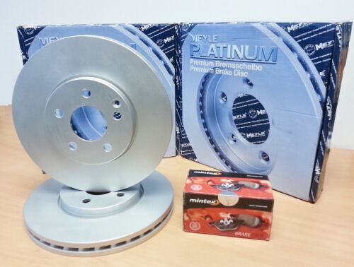 Car brake components for BMW 118d 120d 123d 130 Rear Meyle Platinum Vented Brake Discs Mintex Pads