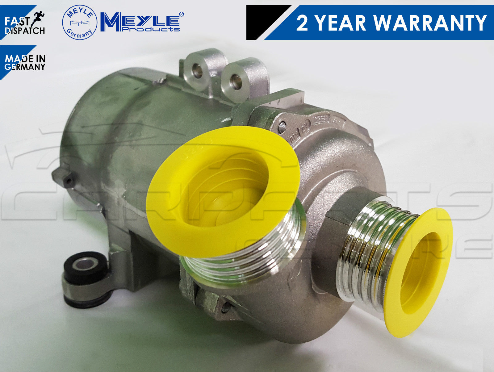 Silver turbocharger with yellow caps for BMW 3 Series E90 E91 E92 E93 325 330 i