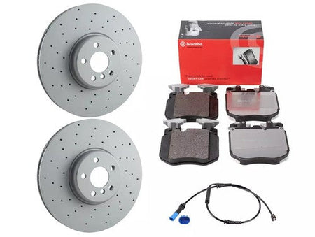 Car brake kit including drilled front discs and pads for BMW 3 Series G20 G80 320d xDrive