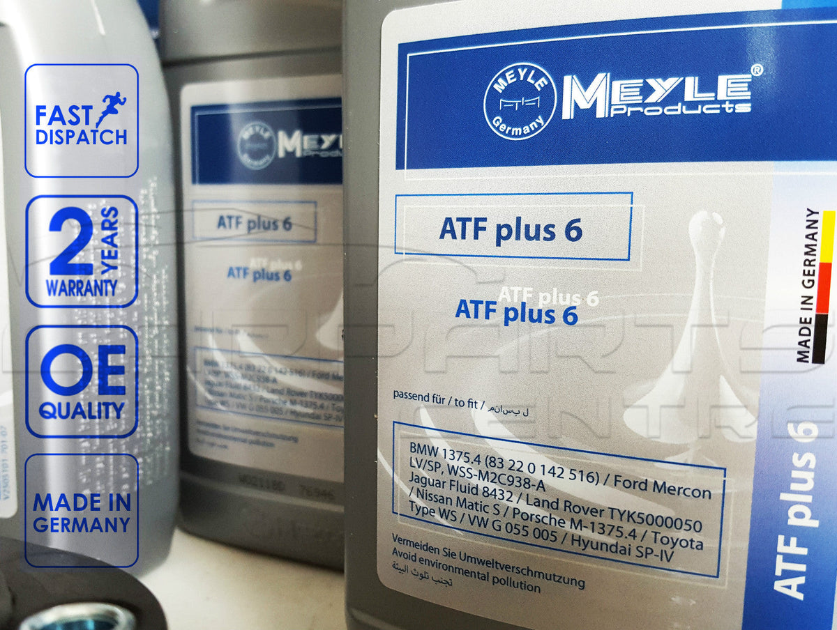 ATF Plus 6 transmission fluid for BMW Automatic Transmission Gearbox Pan Sump Filter Meyle 24152333907