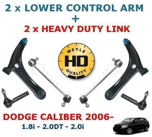 Car suspension parts kit for Dodge Caliber front lower arm antiroll bar links Meyle HD track tie rod end