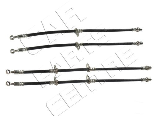 Four black hydraulic brake hoses for Ford Kuga 2.0d and 2.5d front and rear