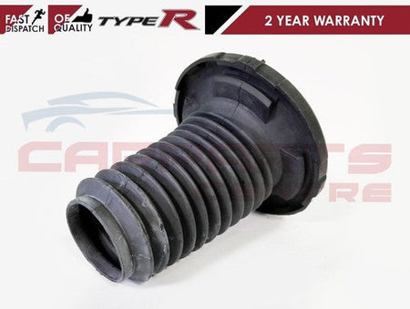 Black ribbed rubber front top strut boot for Honda Civic EP3 Type R shock absorber