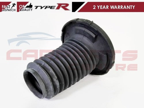Black ribbed rubber front top strut boot for Honda Civic EP3 Type R shock absorber