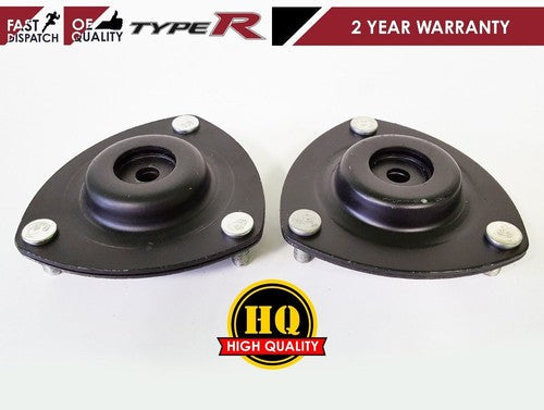 Pair of black front top strut mounts for Honda Civic EP3 Type R 0106
