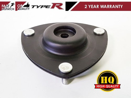 Black Honda Civic EP3 Type R front top strut mount with three bolts and bearing pair