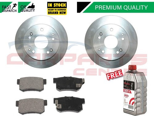 Car brake parts set including brake discs and pads for Honda Civic Type R EP3