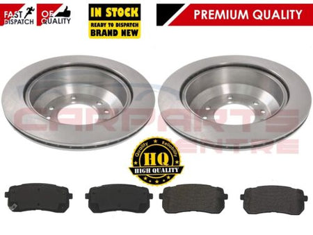 Rear vented 324mm brake discs and pads set for Hyundai Iload 2.5 2009