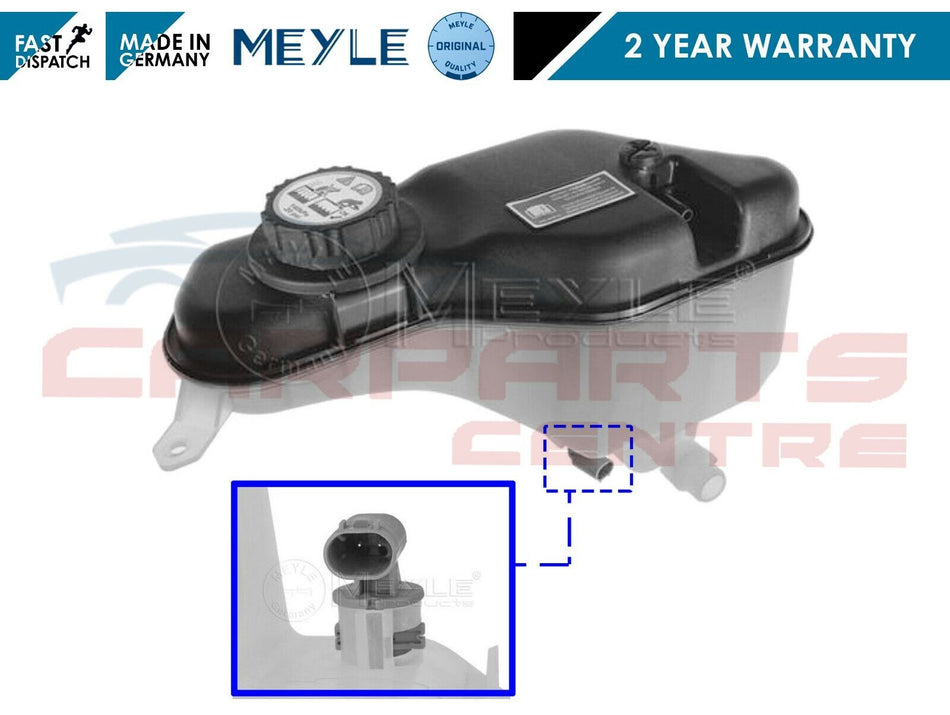 Black coolant expansion tank for Jaguar Xf Xj 3.0 4.2 Meyle Quality C2z13764