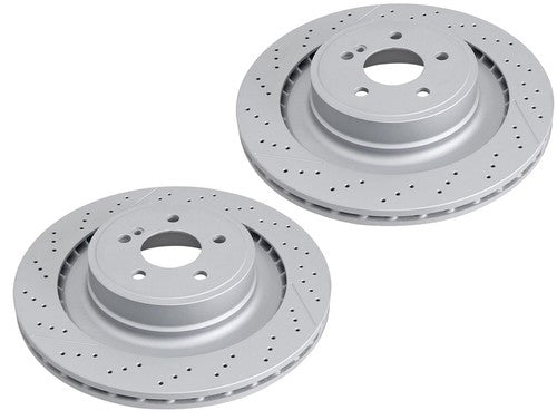 Silver brake rotors for Mercedes Benz C63 AMG 2009 front drilled brake discs 360mm pads