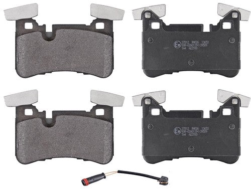 Four brake pads with wear sensor for Mercedes Benz C63 Cls 63 AMG front drilled brake discs