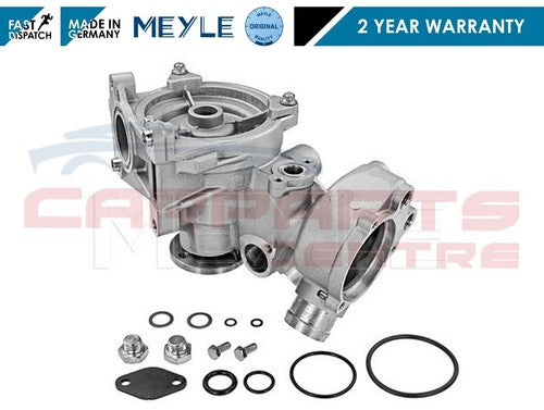 Silver metal engine cooling water pump component with gaskets and fasteners for Mercedes C Class W202