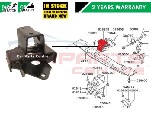 Car engine mount and diagram for Mitsubishi L200 2.5 DT TD K74 Rear Gearbox Mount