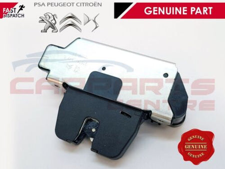 Silver and black car door latch for Peugeot 208 2008 3008 5008 508 Mk1 tailgate lock