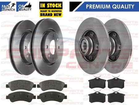 Car brake discs and pads for Peugeot 307 1.4 1.6 2.0 HDI front and rear 2004