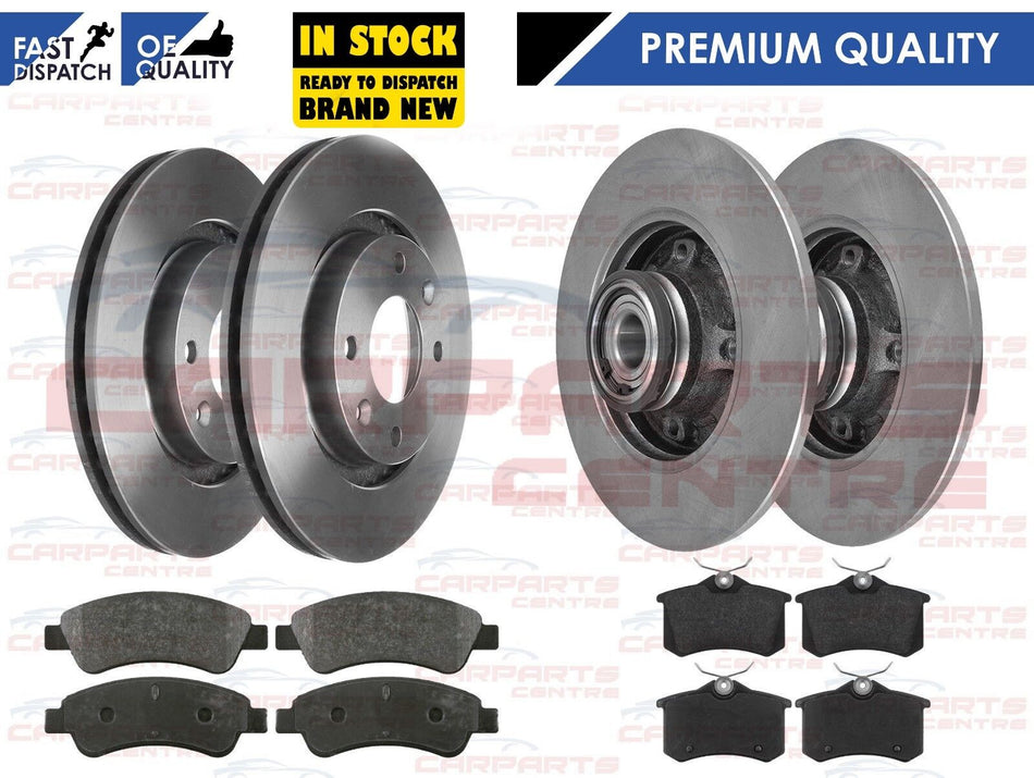 Car brake discs and pads for Peugeot 307 1.4 1.6 2.0 HDI front and rear 2004