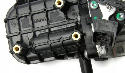 Black plastic automotive EGR valve cooler module with electrical connector for Peugeot Boxer