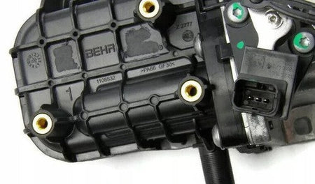 Black plastic automotive EGR valve cooler module with electrical connector for Peugeot Boxer