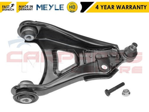 Black suspension control arm with ball joint for Renault Clio Mk2 front right lower suspension wishbone Meyle HD