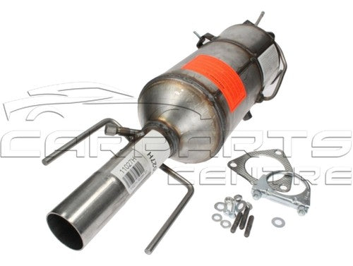 Automotive catalytic converter with mounting hardware for Saab 93 1.9 TID DPF diesel filter