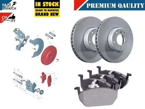 Car brake components including front brake discs and pads for Seat Ibiza Fr Tsi 1.5 Petrol 2017
