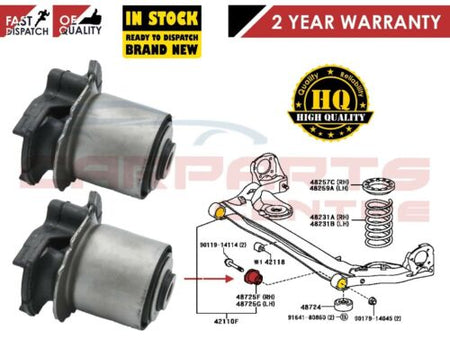 Car suspension bushings for Toyota Alphard 2002-2008 rear carrier suspension trailing arm beam