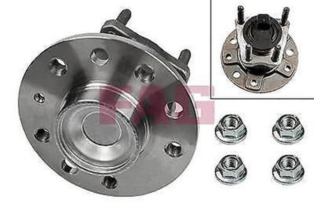 Car wheel hub assembly with lug nuts for Vauxhall Zafira 1.7 CDTI rear axle wheel bearing hub sensor kit
