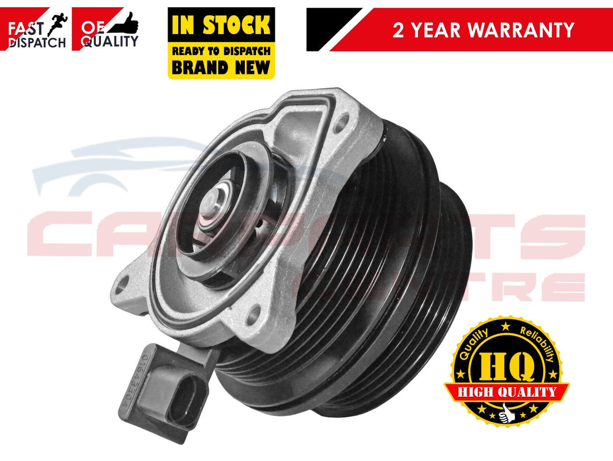 Automotive water pump with silver housing and black pulley for VW Beetle Scirocco Eos Golf Jetta Touran 1.4 TSI