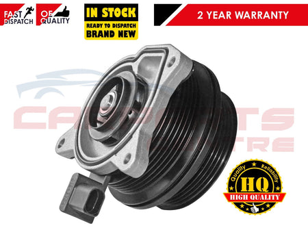 Automotive water pump with silver housing and black pulley for VW Beetle Scirocco Eos Golf Jetta Touran 1.4 TSI