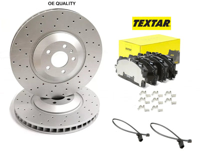 Front Drilled Brake Discs Pads 375mm for Audi Q7 Q8 Vw Touareg 15 -