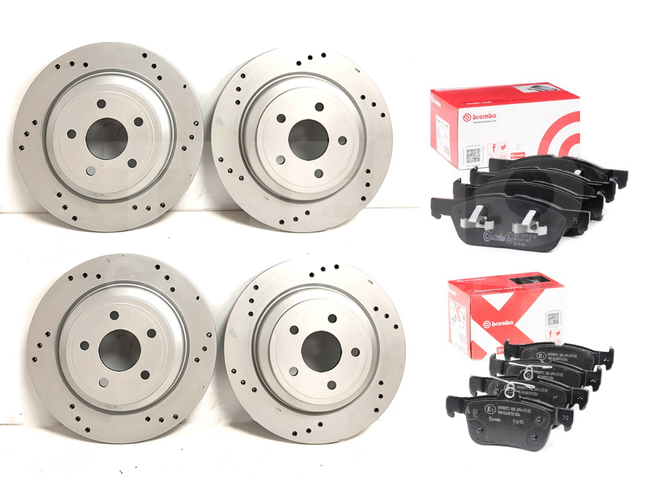 Front Rear Brake Discs 330mm 302mm with Brembo Pads 2352444 for Ford Focus 2019- St Mk4
