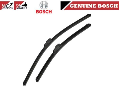 Pair of black windshield wipers for Bosch Aerotwin 2x Wiper Blades flat Aero type