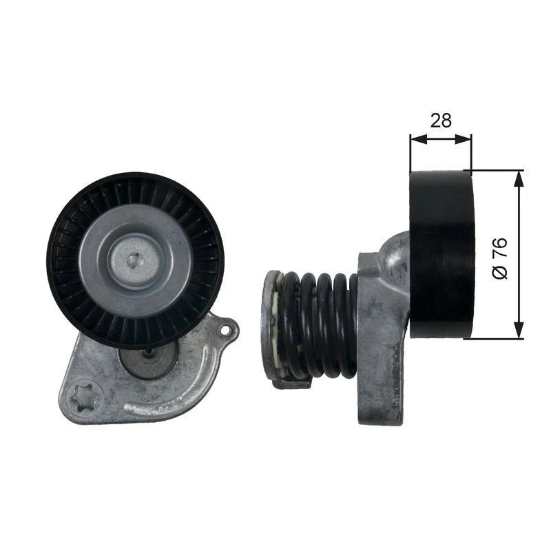 Gates T39207 V-Ribbed Belt Belt Tensioner Replacement Fits Mercedes-Benz