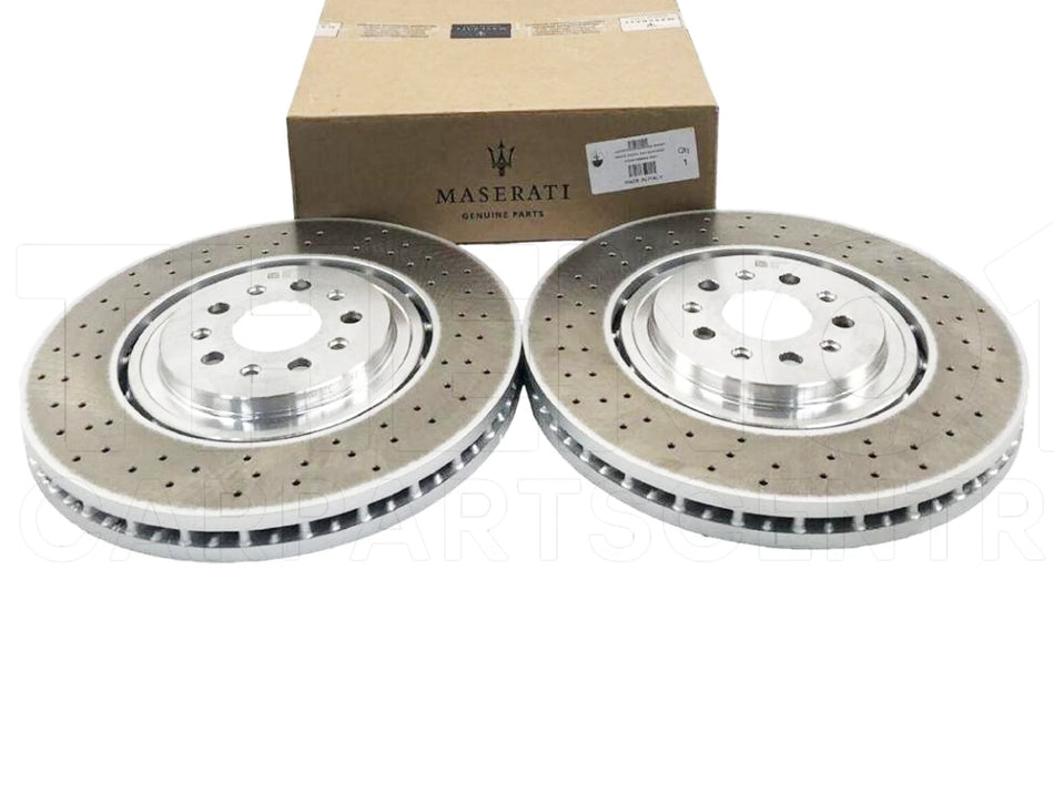 FOR MASERATI GHIBLI 3.0 S 3.0D M157 2013- REAR GENUINE BRAKE DISCS PADS 350 mm