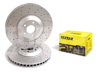 FRONT REAR DRILLED BRAKE DISCS & PADS FOR PEUGEOT GTI 250 270 15 - 380mm 268MM