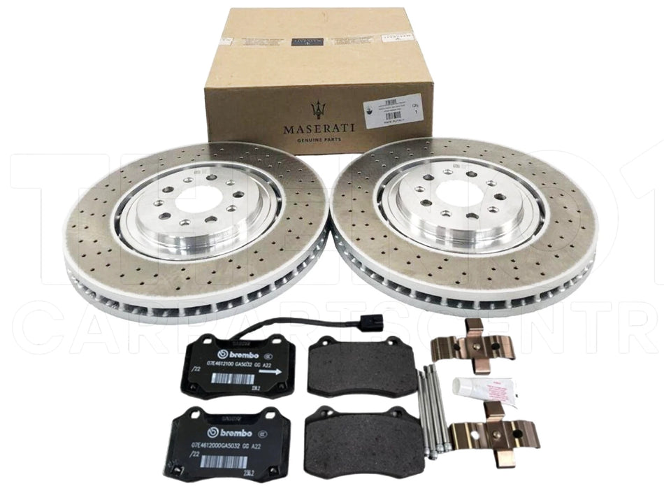 FOR MASERATI GHIBLI 3.0 S 3.0D M157 2013- REAR GENUINE BRAKE DISCS PADS 350 mm